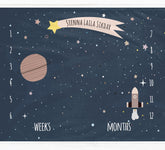 Blue Space Themed Milestone Blanket